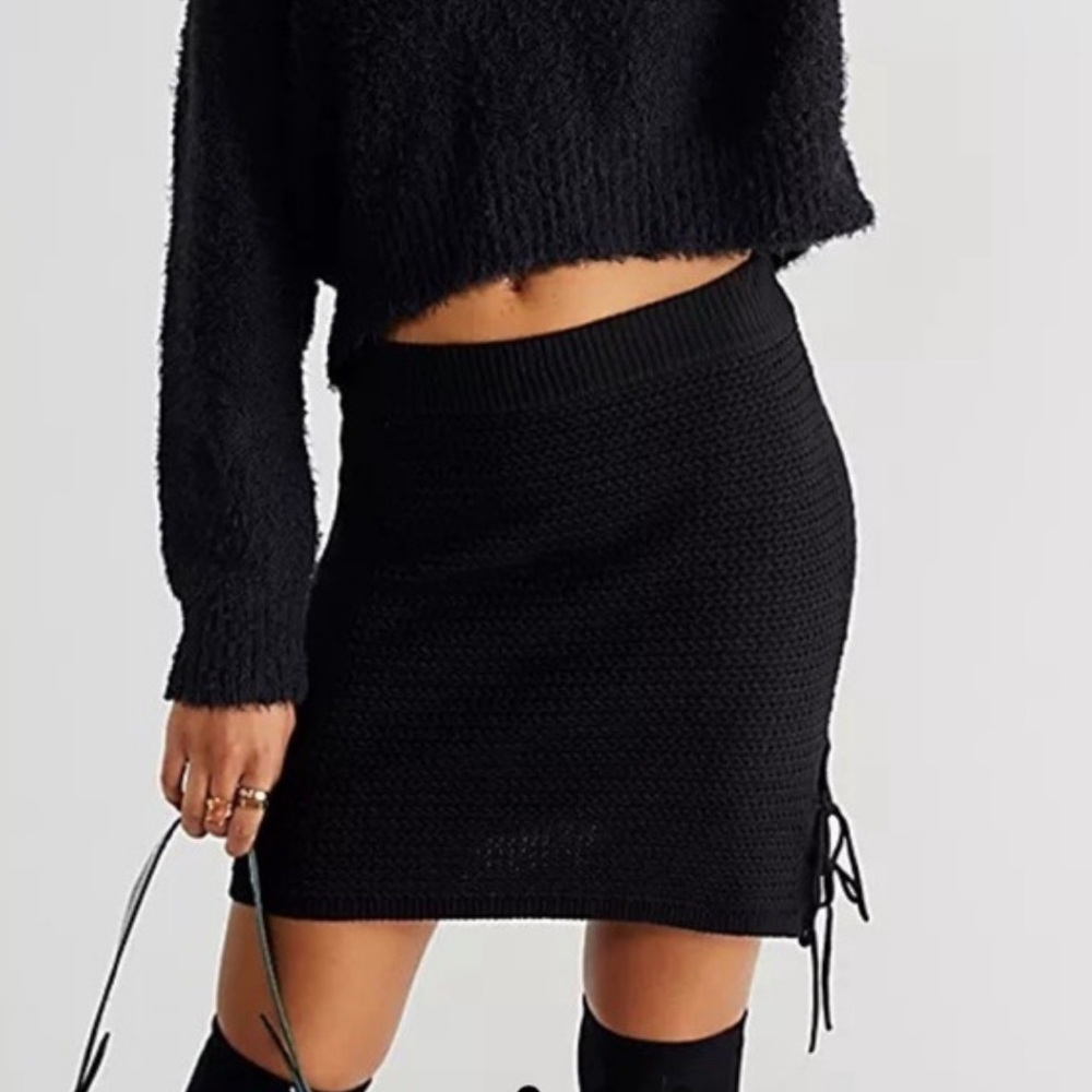 Free People Reagan Mini Sweater Knit Skirt​ - COLOR: LAVENDER